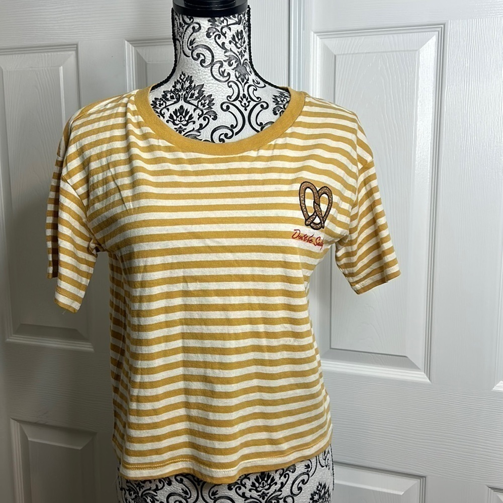 American Eagle‎ Don’t Be Salty Pretzel Stripe Shirt S